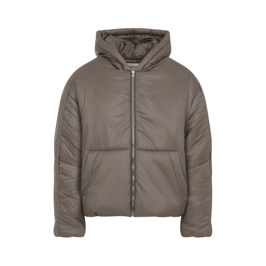 Mud Brown Hoodie Puffer