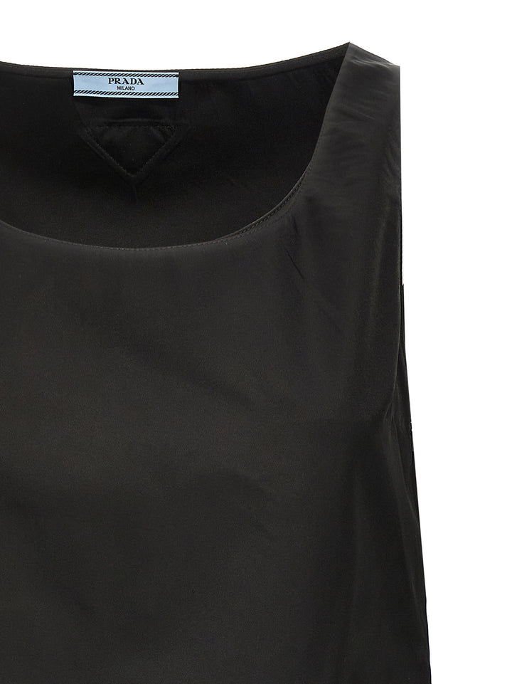 Prada Re-Nylon Mini Dress Abiti - Nero | aaac6e2eb5974603f0b36eab9704a781c653a34a