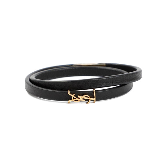 Black Lamb Leather Bracelet