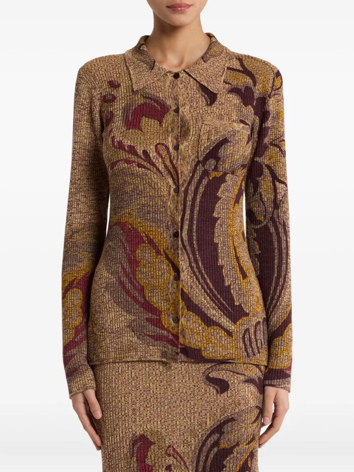 Etro Cardigan - Marrone | f07d880dba330f003c701dfb5953b919e1d2d6f7