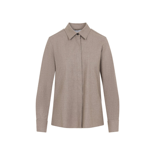 Dark Cacha Brown Cashmere Tebaide Foule Shirt