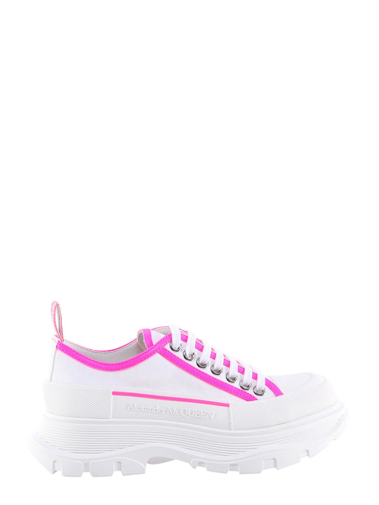 Tread Slick Canvas Sneakers With Fluo Leather Sneakers