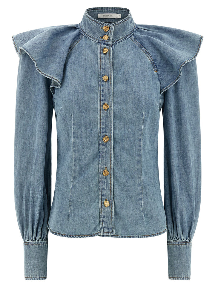 Zimmermann Crush Denim Camicie - Blu | 8061bafa8e683822c957425eba2360cf8deac812