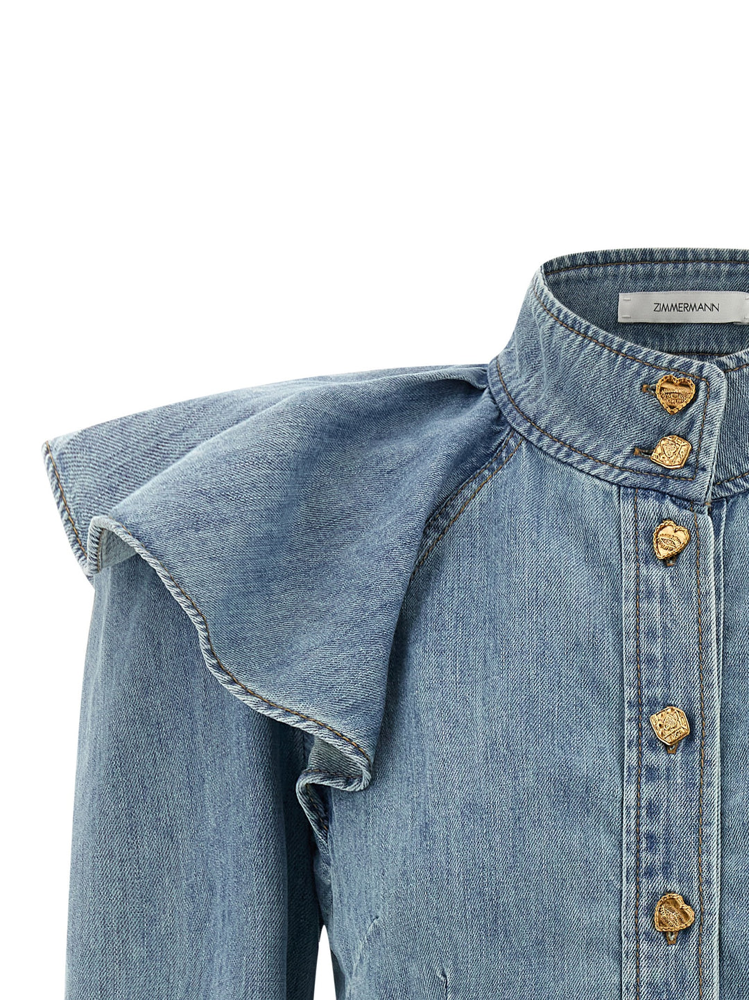 Zimmermann Crush Denim Camicie - Blu | 882cafe10c19f5db4e13ae1fae52d84d0d7e8440