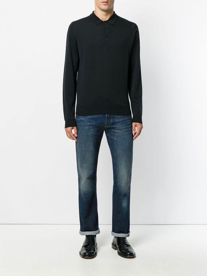 John Smedley Polo neck - Nero | ed44293ed282cfd80e79f9ff77da64c20bff6eee
