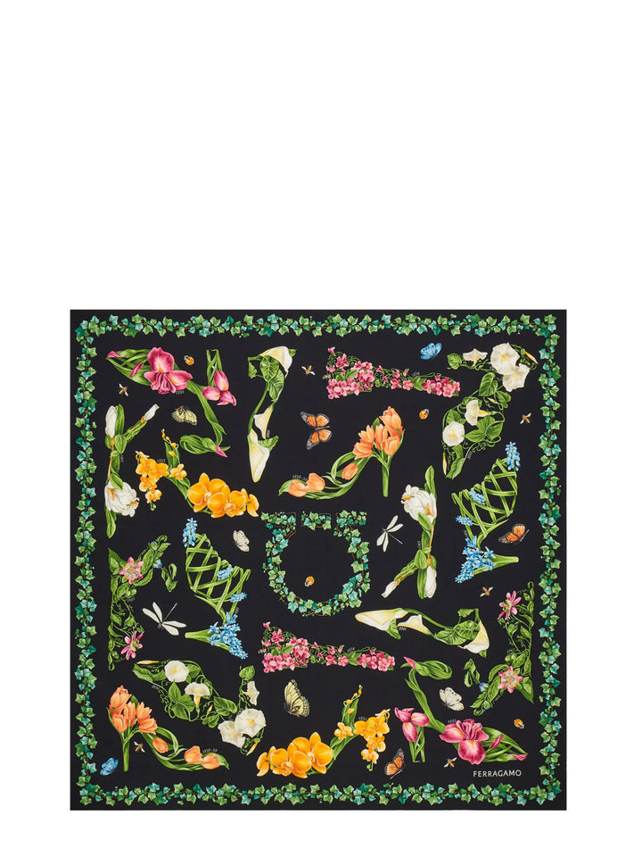 Ferragamo Scarfs - Nero multicolor | 3ba744e71e882b52f643030b25a21a0760de9112