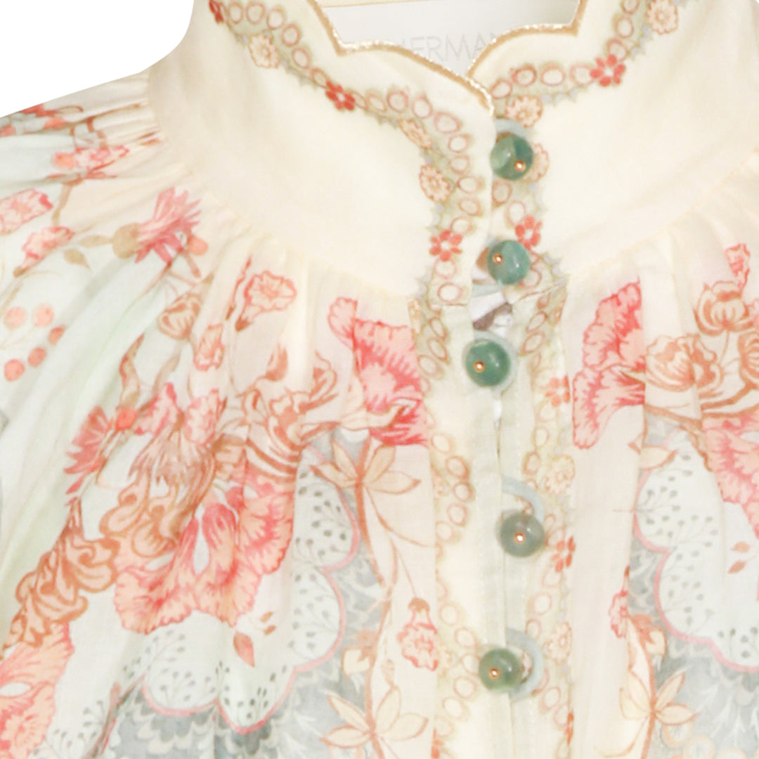 Zimmermann Shirts - WALLPAPER FLORAL MINT | 269c7040dcbcce33b096d8d07957651aa3d4ee3d