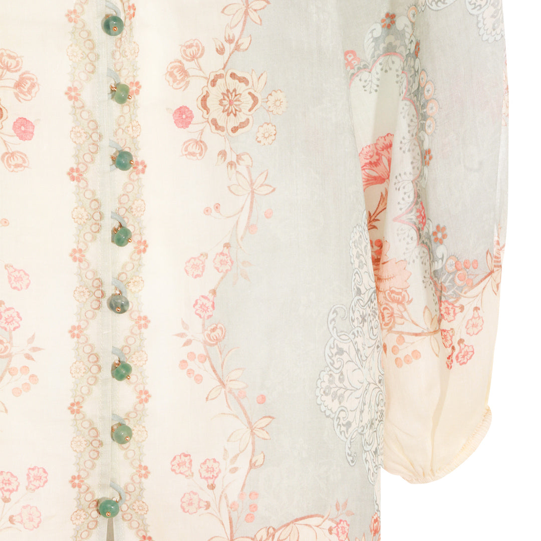 Zimmermann Shirts - WALLPAPER FLORAL MINT | 6ffe944a32f0bc562b0312a35a89b13b9d4cde5d