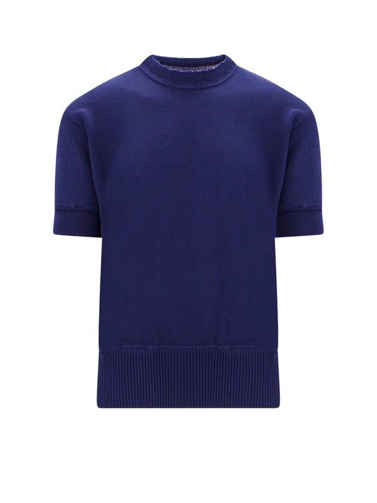 Wool Blend T-Shirt With Iconic Back Stitching