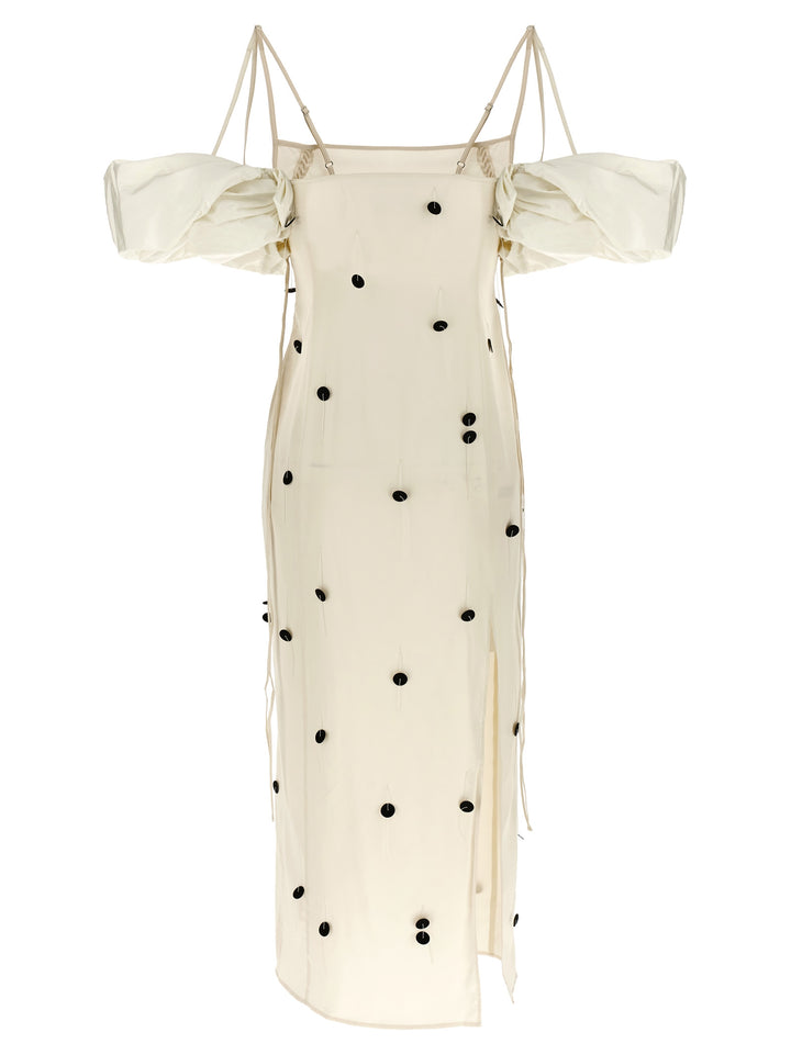 Jacquemus La Robe Chouchou Abiti - Bianco/Nero | c14be939861dd96615535e0c1ff8eeeb50a24b04