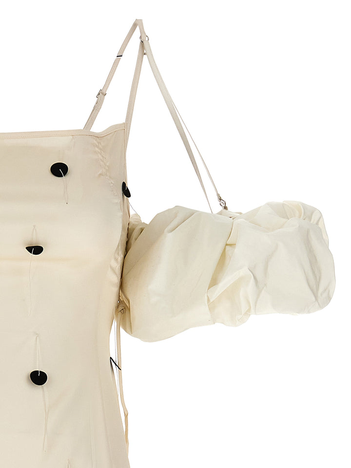 Jacquemus La Robe Chouchou Abiti - Bianco/Nero | 351f0be870eaa634acce28424e898789c39a0990
