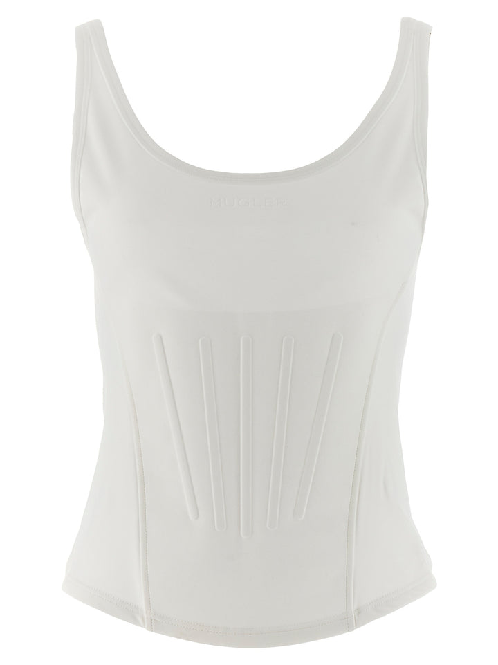 Mugler Corseted Top - Bianco | 90cd3a098956961e3db857070cdd551651035394