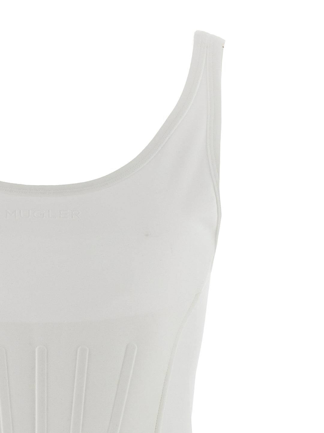 Mugler Corseted Top - Bianco | 5295dc6ff1a1824bc0a4255c8471711237ec44dc