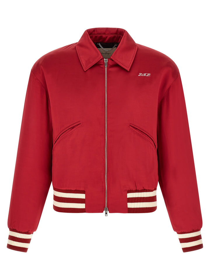 Second/Layer Aces Satin Club Puffer Jackets - Rosso | a689d9177f99c6b5f3aaf90790e67a3d3075941b