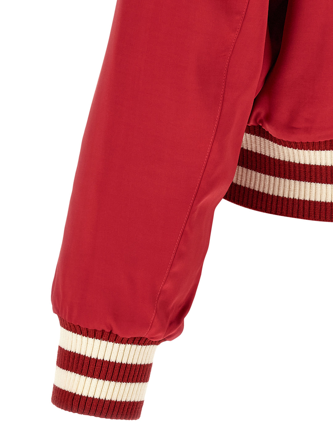 Second/Layer Aces Satin Club Puffer Jackets - Rosso | 1601b51e3a7ab19a8920ab7b39ad50af5025ba73