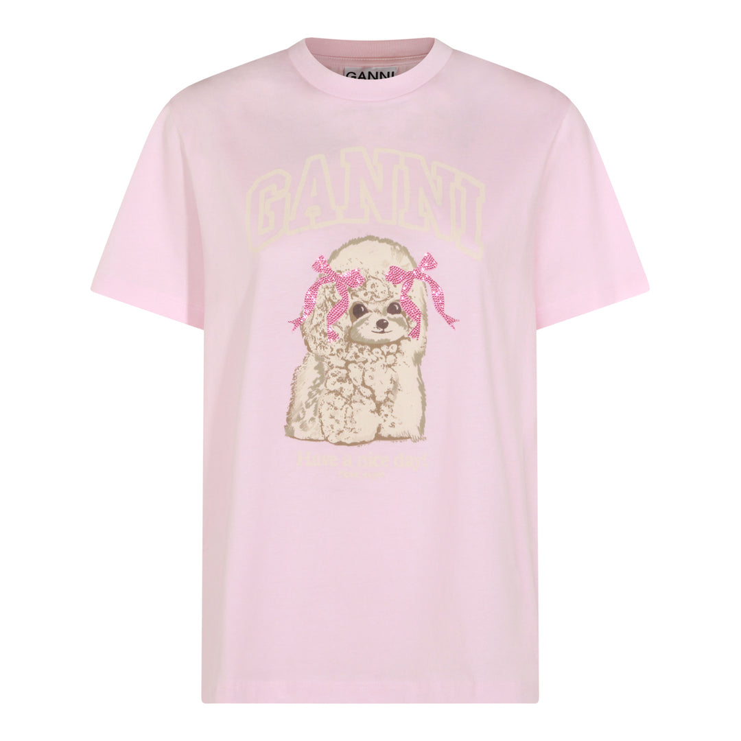 Ganni T-shirts and Polos - Chalk Pink | 2db5efddb662a84e2d84d8e6e6b328038e4d2172