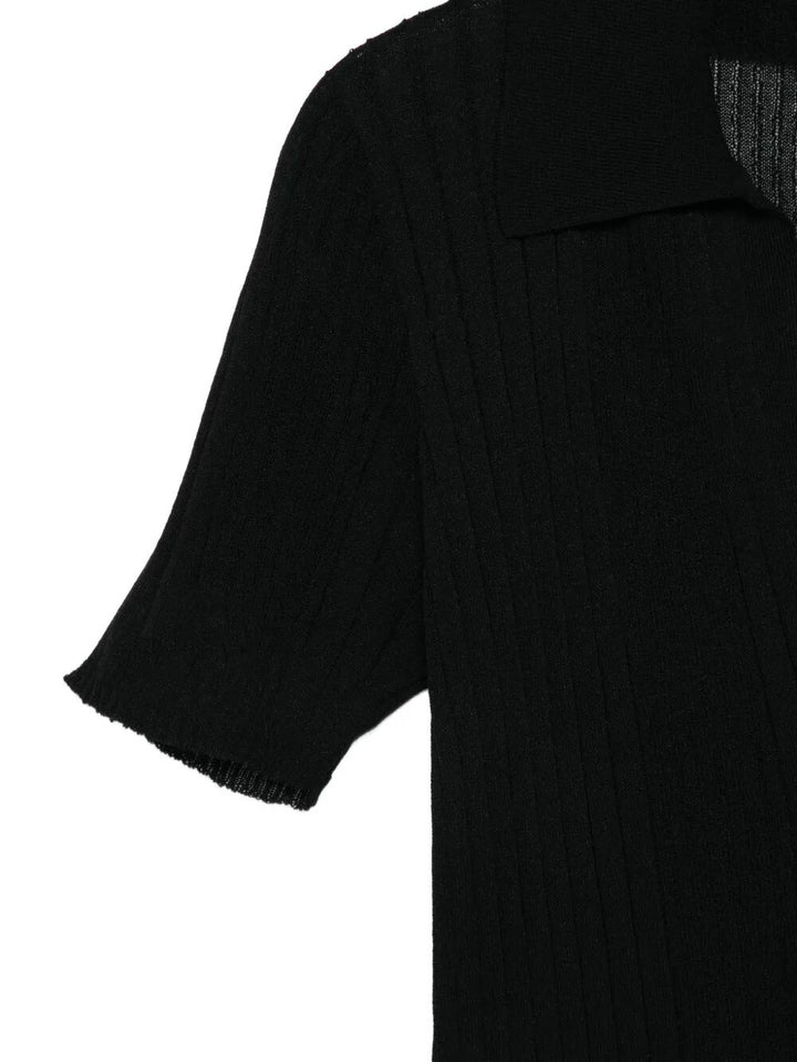 Roberto Collina Polo - Nero | 6798b5fcbe3a81530d93651fc738c88d9fbeff2b