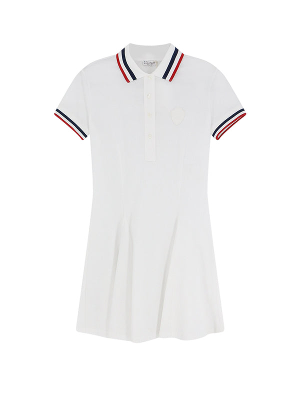 Stretch Cotton Piquet Mini Dress
