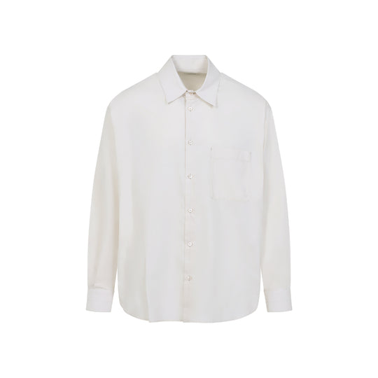 Light Cream Cotton Regular Shirt