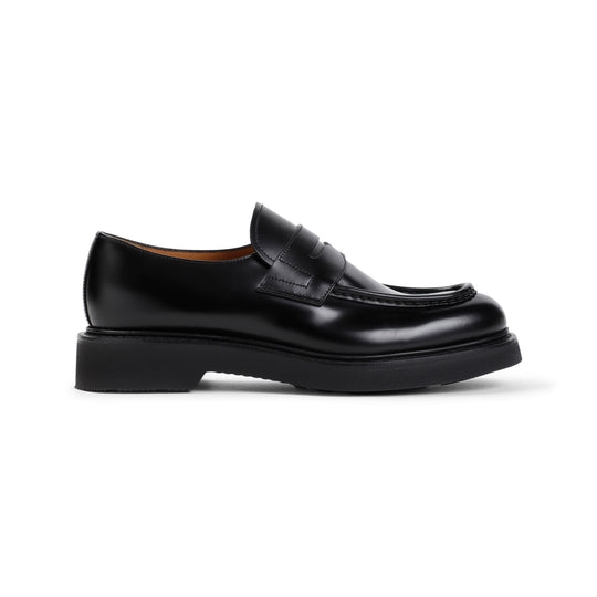 Black Calf Leather Lynton Loafers