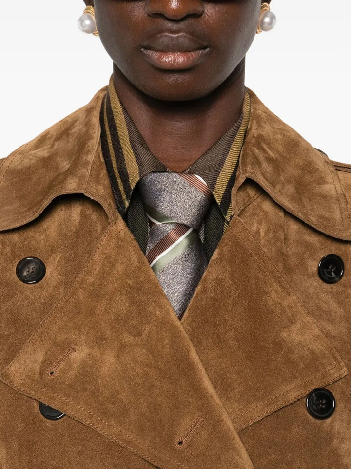 Saint Laurent Paris Trench - Marrone | 87ffc02b1469cd58266f83d9b804faabeaccc1f8