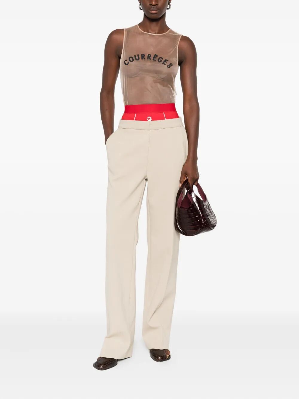 Courreges Top - Nude & Neutrals | 3b4f9b0d3692cd283651f6d4d9a8476cc2f73d6f