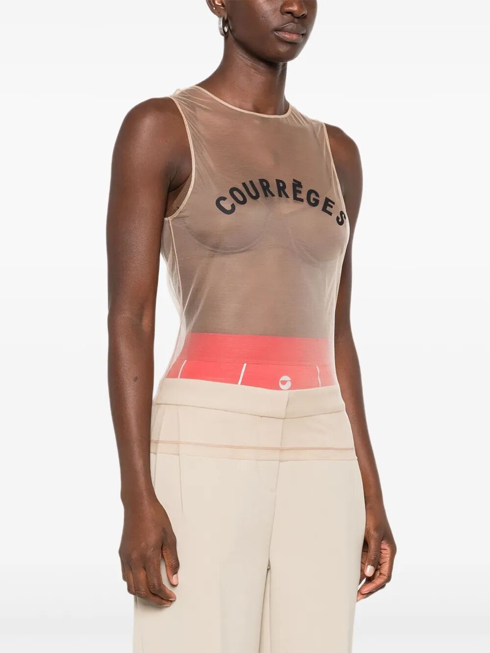 Courreges Top - Nude & Neutrals | 579ca26a1d532856e7dec4a17cc182e0975bc1e9