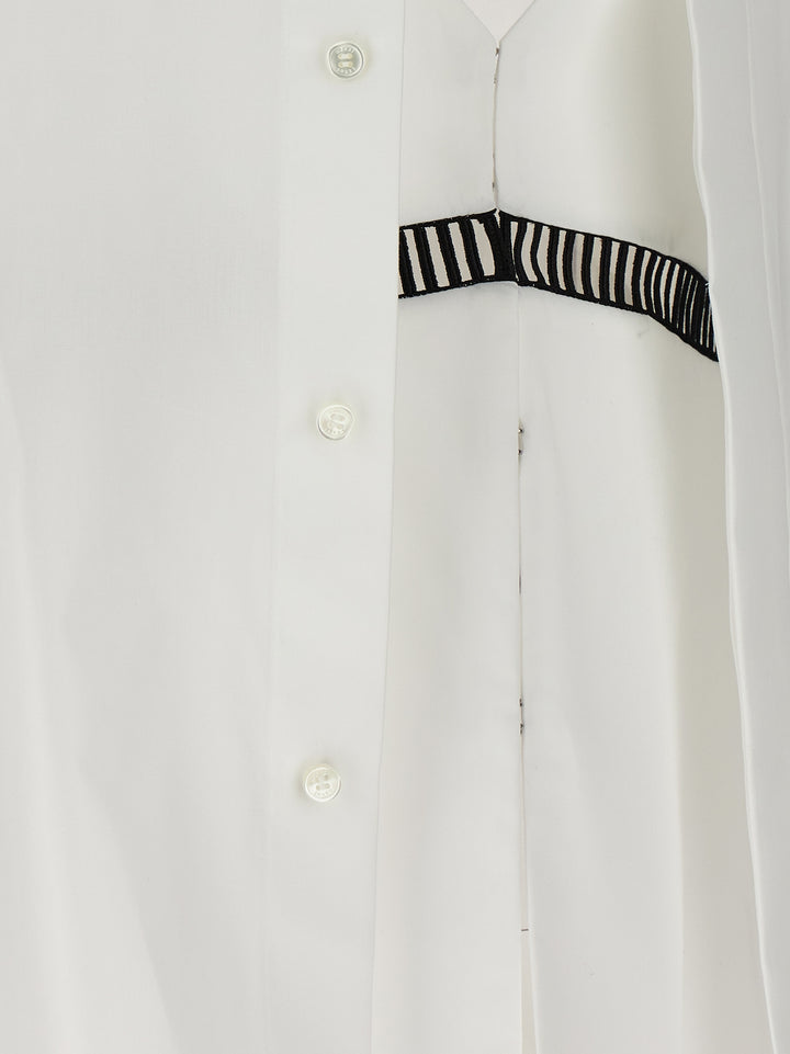 Sacai Overlay Shirt Camicie - Bianco | 2287b9a74ca1bee64addca022025447b3aa03c6d