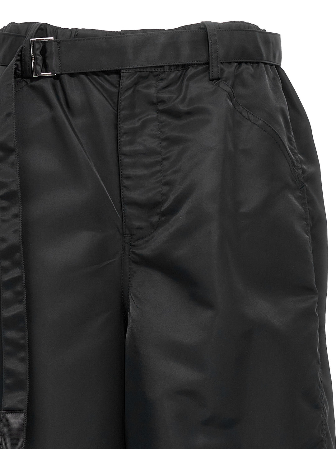 Sacai Nylon Twill Pantaloni - Nero | adc97b89f642b0816f94f8b233b57da6a9b6d72a
