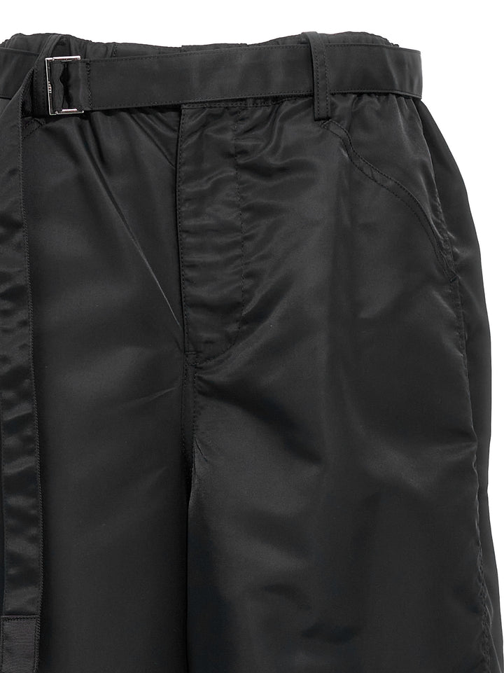 Sacai Nylon Twill Pantaloni - Nero | adc97b89f642b0816f94f8b233b57da6a9b6d72a