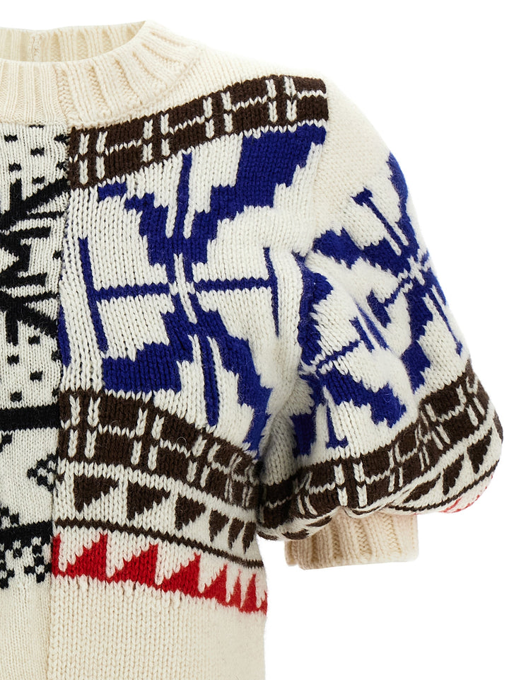 Sacai Jacquard Sweater Maglioni - Multicolor | 2053517e7e1512b0caf6250f0430745e8313f36e