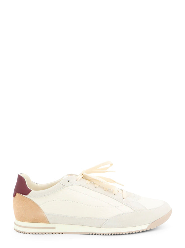 Leather Sneakers With Suede Inserts
