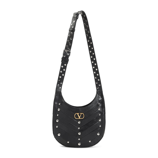 Black Small Lambskin Shoulder Bag