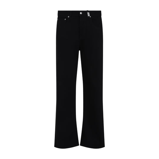 Black Straight Leg Cotton Jeans