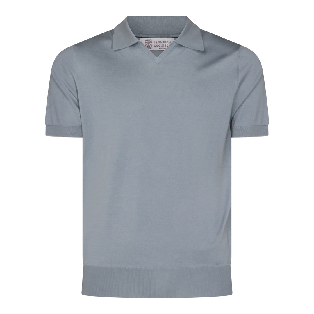 Brunello Cucinelli T-shirts and Polos - Blue and green | 047c236fd54d90b54141c845398c4ac10c6e1133