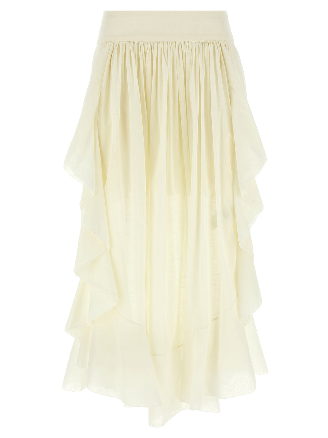Zimmermann Acacia Ruffle Gonne - Bianco | 8d78d58a65c0e55448937ef585897d48f0e8b95c