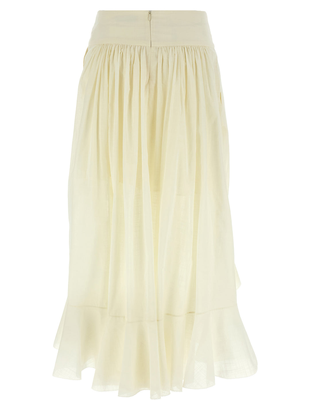 Zimmermann Acacia Ruffle Gonne - Bianco | 6545b89d4b4c1b4e5bd8b28cefd0741354178280