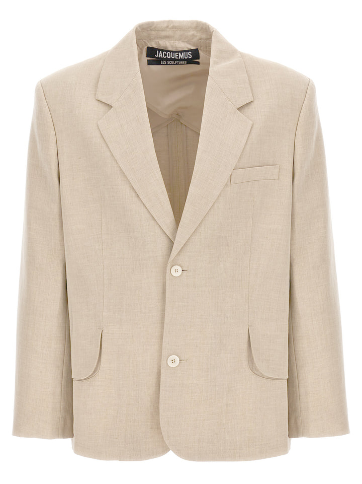Jacquemus La Veste Titolo Blazer - Beige | 30088780b0ce5a3b780d36132669751d09cc7413