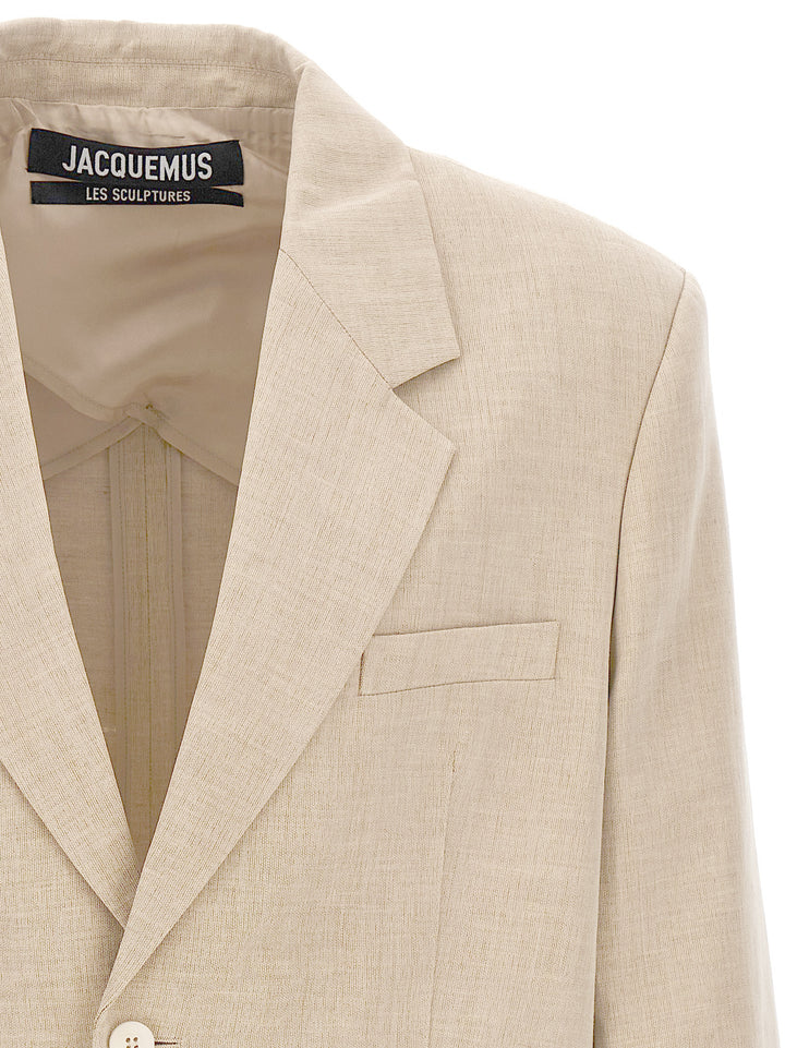 Jacquemus La Veste Titolo Blazer - Beige | 4b8cd7f68f7f6e9aa4246a49c54d71ea74011b59