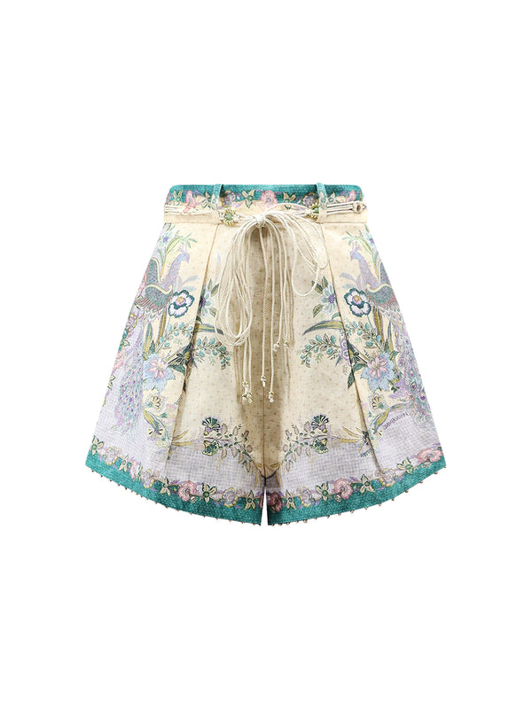 Indra Cotton And Silk Shorts