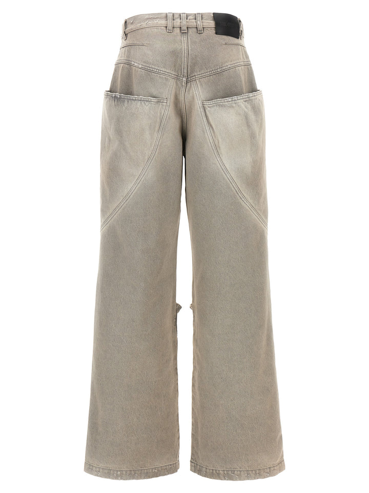 The Attico Used Effect Jeans - Grigio | 9f49c0705eb6195e6ec9c32be2d586546a81904e