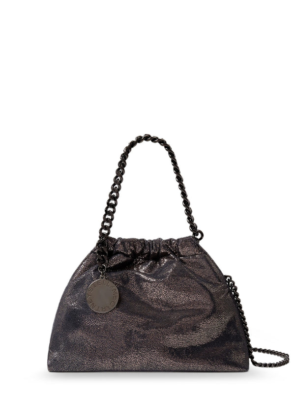Falabella Eco Shiny Dotted Chamois Fabric Shoulder Bag