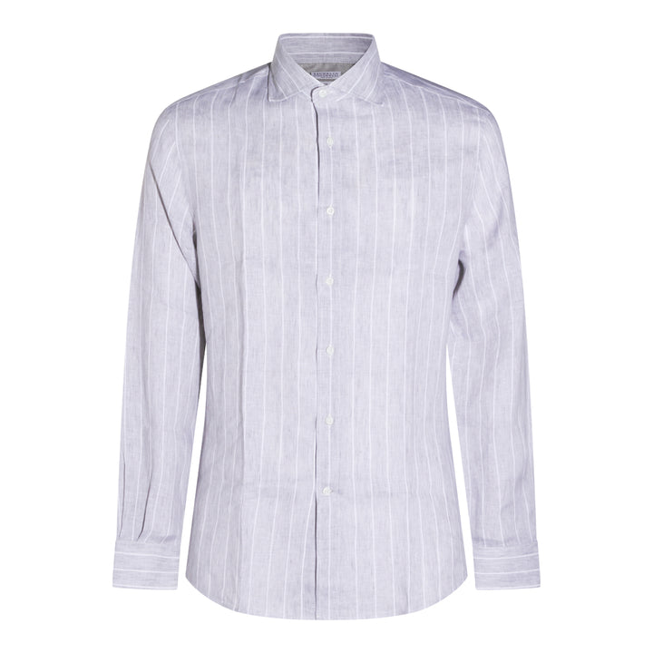Brunello Cucinelli Shirts - PEARL | f64b7ba001db9bcbe9959a7e97ac5f52c67f9bcc