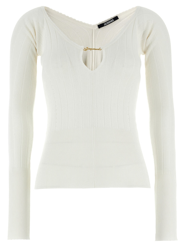 Jacquemus Le Haut Pralù Top - Bianco | 81b1e3dbc004207a65fa019471e9874f4099e473