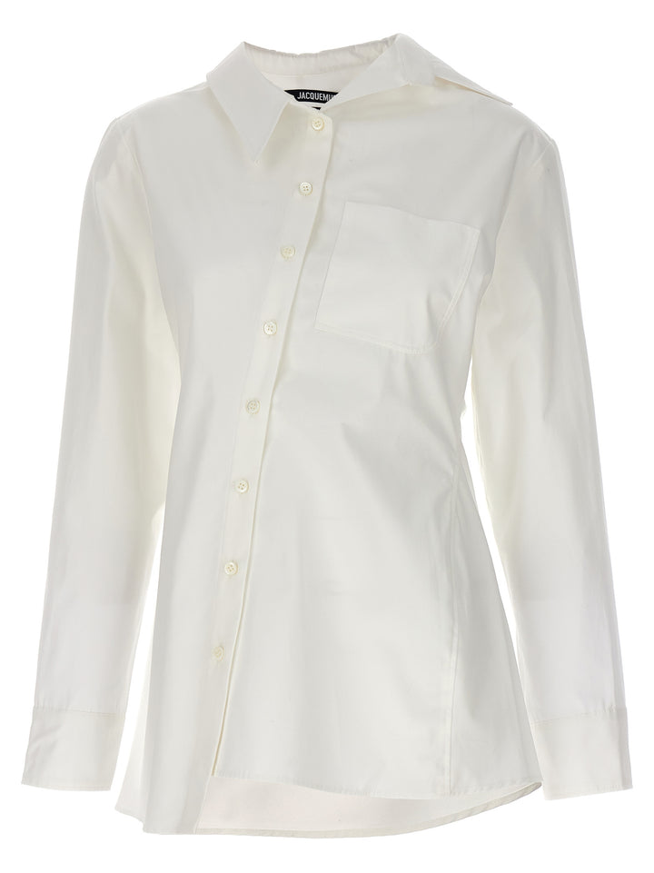 Jacquemus La Chemise Pablo Camicie - Bianco | d7803f537e41cd825f9451641ab14ad400b7bea7