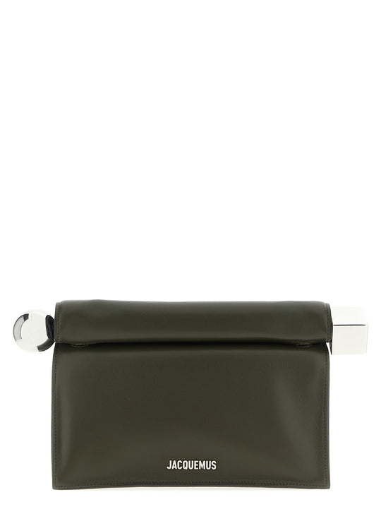 La Pochette Rond Carré Clutch Verde