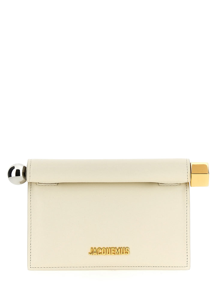 Jacquemus La Petite Pochette Rond Carré Clutch - Bianco | b1e9162a428b33d9a98421e725c52b544d19c839