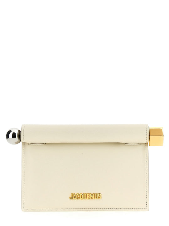 La Petite Pochette Rond Carré Clutch Bianco