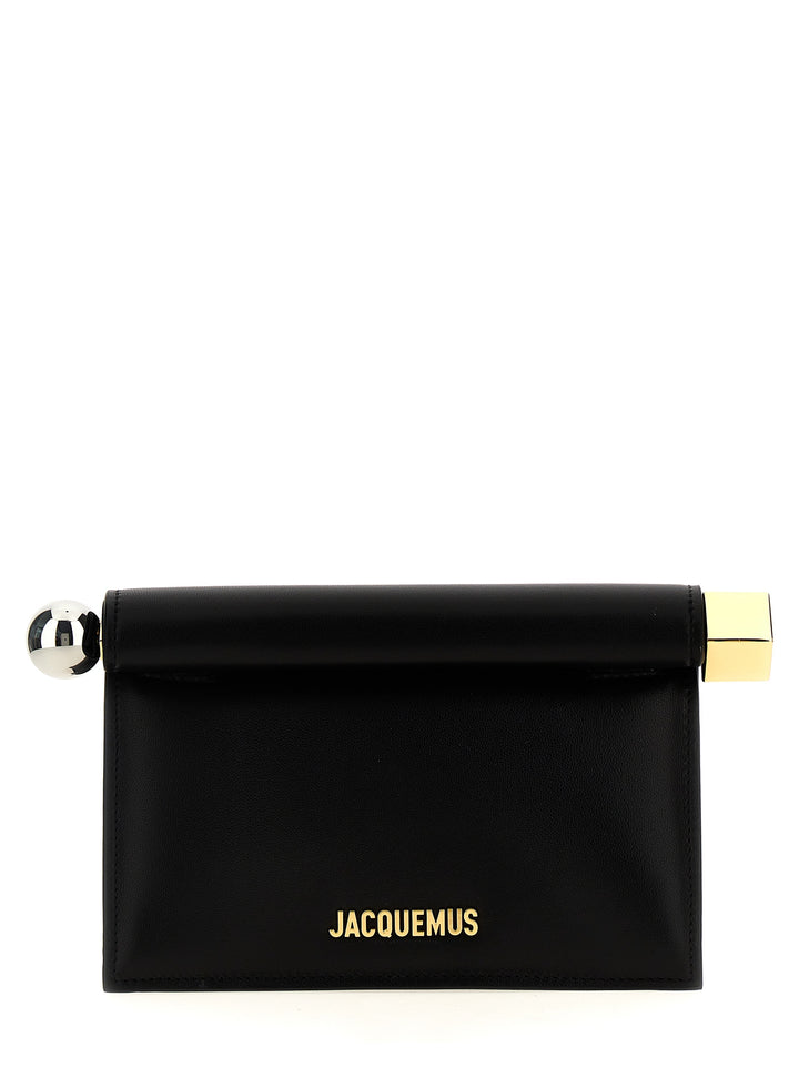 Jacquemus La Petite Pochette Rond Carré Clutch - Nero | 975c4099c43672e2990057a5b2e1b2ee5181d640