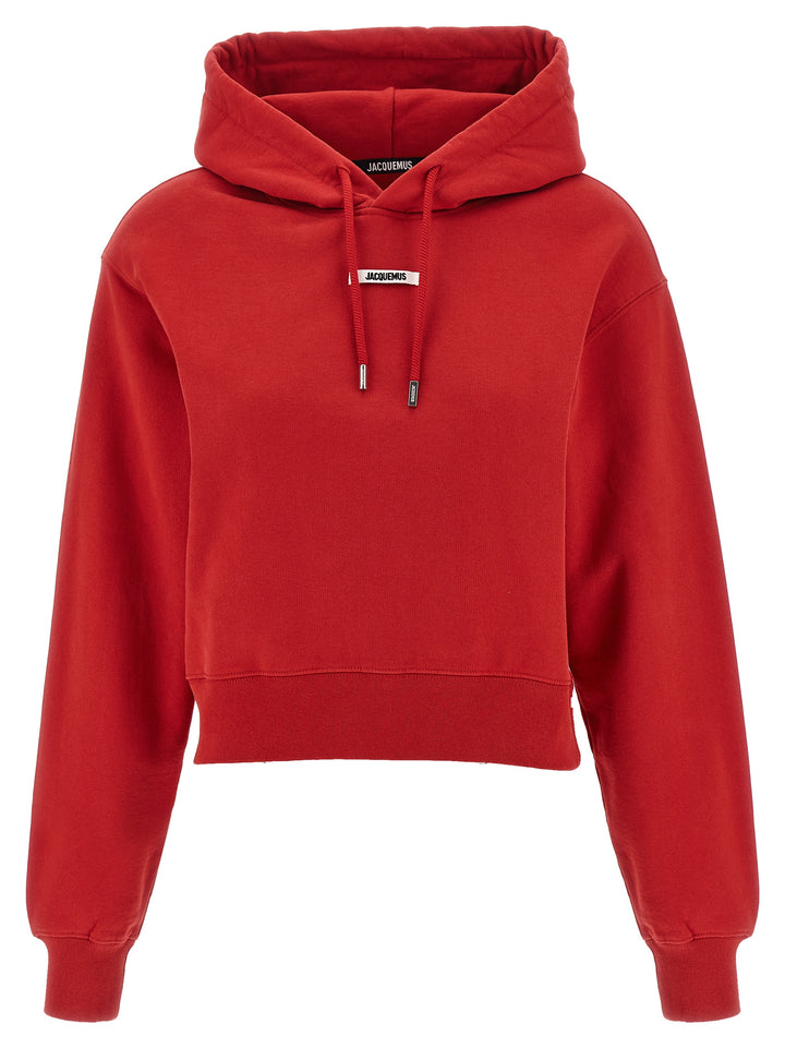 Jacquemus Le Hoodie Gros-Grain Felpe - Rosso | 07fcf424b6b481c794655d4d6c48ca0166a32c21
